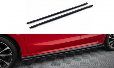 Нижние тюнинг накладки (листвы) на боковые пороги Skoda Fabia Monte Carlo Mk4 фото