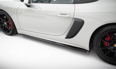 Нижні тюнінг накладки (дифузори) на бокові пороги Porsche 718 Cayman GTS 982c фото