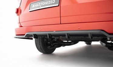 Тюнінг дифузор (накладка) заднього бампера Ford Transit Custom Mk2, VW Transporter T7  фото
