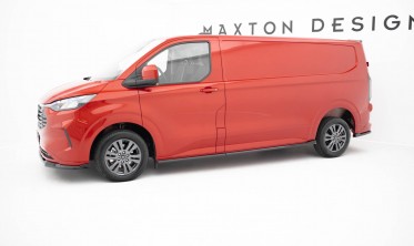 Нижні тюнінг накладки на бокові пороги Ford Transit Custom Mk2, Volkswagen Transporter L1 T7 фото