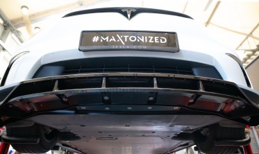 Нижняя накладка на передний бампер Tesla Model X Mk1 рестайл вар. 3 фото