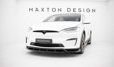 Нижняя накладка на передний бампер Tesla Model X Mk1 рестайл вар. 3 фото
