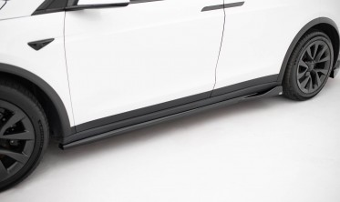 Боковые тюнинг диффузоры под пороги Tesla Model X Mk1 рестайл вар. 2 фото