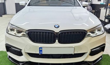 Тюнинговый диффузор Maxton design на передний бампер BMW 5 M-Pack G30 / G31 вар. 4  фото
