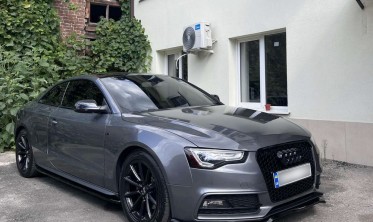 Нижні дифузори (лістви) під бокові пороги Audi S5 / A5 S-Line Coupe 8T вар. 2 фото
