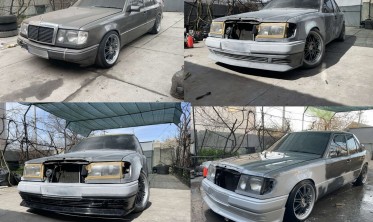 Накладка дифузор переднього бампера Mercedes W124 фото