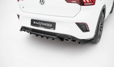 Центральная накладка (диффузор) на задний бампер Volkswagen T-Roc R Mk1 фото