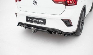 Центральная накладка (диффузор) на задний бампер Volkswagen T-Roc R Mk1 фото