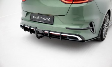 Тюнинг диффузор Street Pro на задний бампер Kia Proceed GT-Line Mk1 рестайл фото