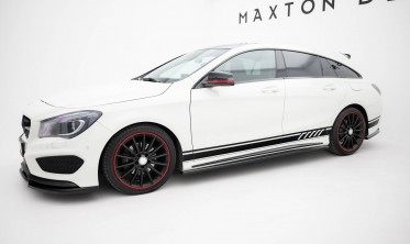 Тюнинг накладки (листвы) под пороги Mercedes CLA AMG-Line W117 фото