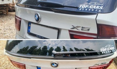 Спойлер нижний BMW X5 E70 черный глянцевый фото