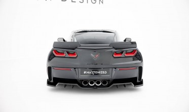 Тюнинг диффузор (накладка) на задний бампер Chevrolet Corvette Z06 C7 фото