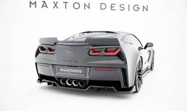Тюнинг диффузор (накладка) на задний бампер Chevrolet Corvette Z06 C7 фото