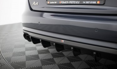 Тюнінговий дифузор (накладка) заднього бампера Audi A4 B8 рестайл фото