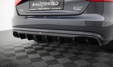Тюнінговий дифузор (накладка) заднього бампера Audi A4 B8 рестайл фото