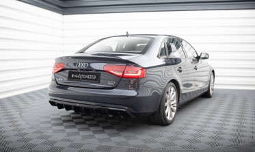 Тюнінговий дифузор (накладка) заднього бампера Audi A4 B8 рестайл фото