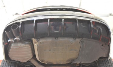 Тюнінг дифузор (накладка) на задній бампер Audi A4 B8 рестайл фото
