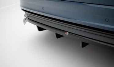 Тюнинговый диффузор (накладка) на задний бампер Audi Q8 Mk1 2018-2023 фото