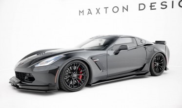Нижні дифузори (накладки) на бокові пороги Chevrolet Corvette Z06 C7 фото