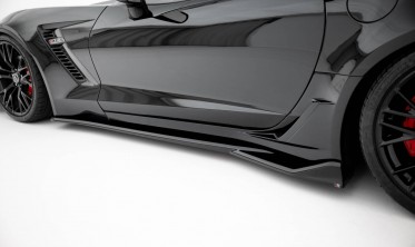Нижні дифузори (накладки) на бокові пороги Chevrolet Corvette Z06 C7 фото