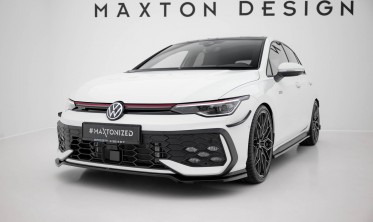 Нижня накладка (юбка) на передній бампер VW Golf 8 2024- GTI / GTE / R-Line вер. 3 фото