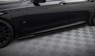 Тюнинговые накладки (листвы) на боковые пороги BMW 7 Long M-pack G12 вар. 2 фото