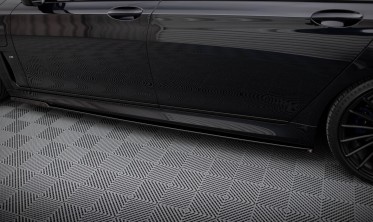 Тюнинговые накладки (листвы) на боковые пороги BMW 7 Long M-pack G12 вар. 2 фото