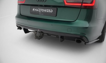 Тюнинговый диффузор (накладка) заднего бампера Audi A6 C7 Avant S-line фото