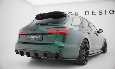 Тюнинговый диффузор (накладка) заднего бампера Audi A6 C7 Avant S-line фото