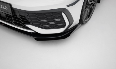 Диффузор + боковые накладки Street Pro на передний бампер VW Golf GTI / GTE / R-Line Mk8 рестайл фото
