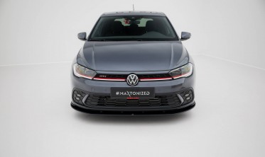 Передняя накладка на бампер Street Pro Volkswagen Polo GTI Mk6 рестайл фото