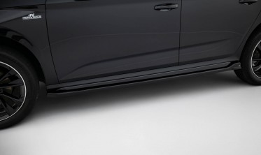 Нижние тюнинг накладки (листвы) на боковые пороги Skoda Kamiq Monte Carlo Mk1 рестайл фото