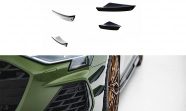 Комплект накладок на передний бампер (Canards) Audi S3 / A3 S-line 8Y рестайл фото
