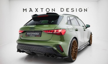 Боковые тюнинг накладки на задний бампер Audi S3 Sportback рестайл вар. 1 фото