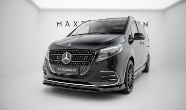 Тюнинговый диффузор (юбка) на передний бампер Mercedes V W447 AMG-Line рестайл 2 фото