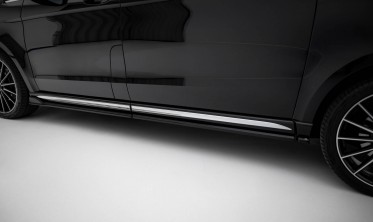 Тюнинговые диффузоры (листвы) на боковые пороги Mercedes V W447 Long AMG-Line фото