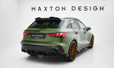 Центральный диффузор Street Pro на задний бампер Audi S3 Sportback 8Y 2024- фото