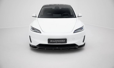 Тюнінговий дифузор (губа) на передній бампер Tesla Model 3 Performance Mk1 рестайл вар. 1 фото