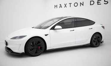 Тюнинг накладки (диффузоры) на боковые пороги Tesla Model 3 Mk1 вар. 3 фото