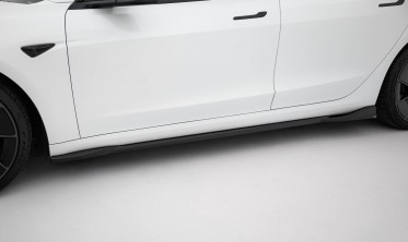 Тюнинг накладки (диффузоры) на боковые пороги Tesla Model 3 Mk1 вар. 3 фото