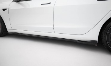 Тюнинг накладки (диффузоры) на боковые пороги Tesla Model 3 Mk1 вар. 3 фото
