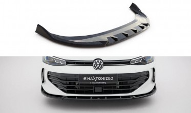 Тюнінг накладка (губа) на передній бампер Volkswagen Passat B9 вар. 2 фото