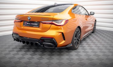 Тюнинг накладки на край заднего бампера BMW M440i G22 / G23 вар. 6 фото