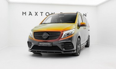 Тюнінг накладка (дифузор) на передній бампер Mercedes V-Class W447 FL AMG-Line вар. 6 фото
