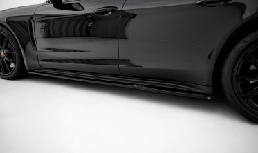 Нижние диффузоры на боковые пороги Porsche Panamera Turbo S E-Hybrid / Panamera E-Hybrid 971 фото