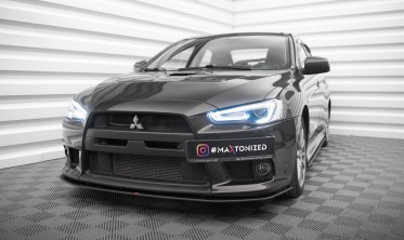 Передня накладка на бампер Street Pro Mitsubishi Lancer MK10 EVO X фото