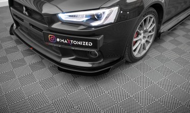 Дифузор + тюнінг накладки на передній бампер Street Pro Mitsubishi Lancer MK10 EVO X фото