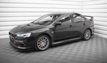 Бокові тюнінг накладки (лістви) під пороги Mitsubishi Lancer MK10 EVO X (Street Pro) фото
