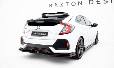Тюнинг накладки (элероны) заднего бампера Honda Civic Sport Mk10 рестайл вар. 2 фото