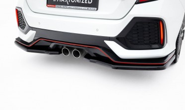Тюнинг накладки (элероны) заднего бампера Honda Civic Sport Mk10 рестайл вар. 2 фото